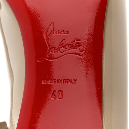Christian Louboutin Patent Tibur Slingback 70 Pumps 40 Colombe Red 7 of 9