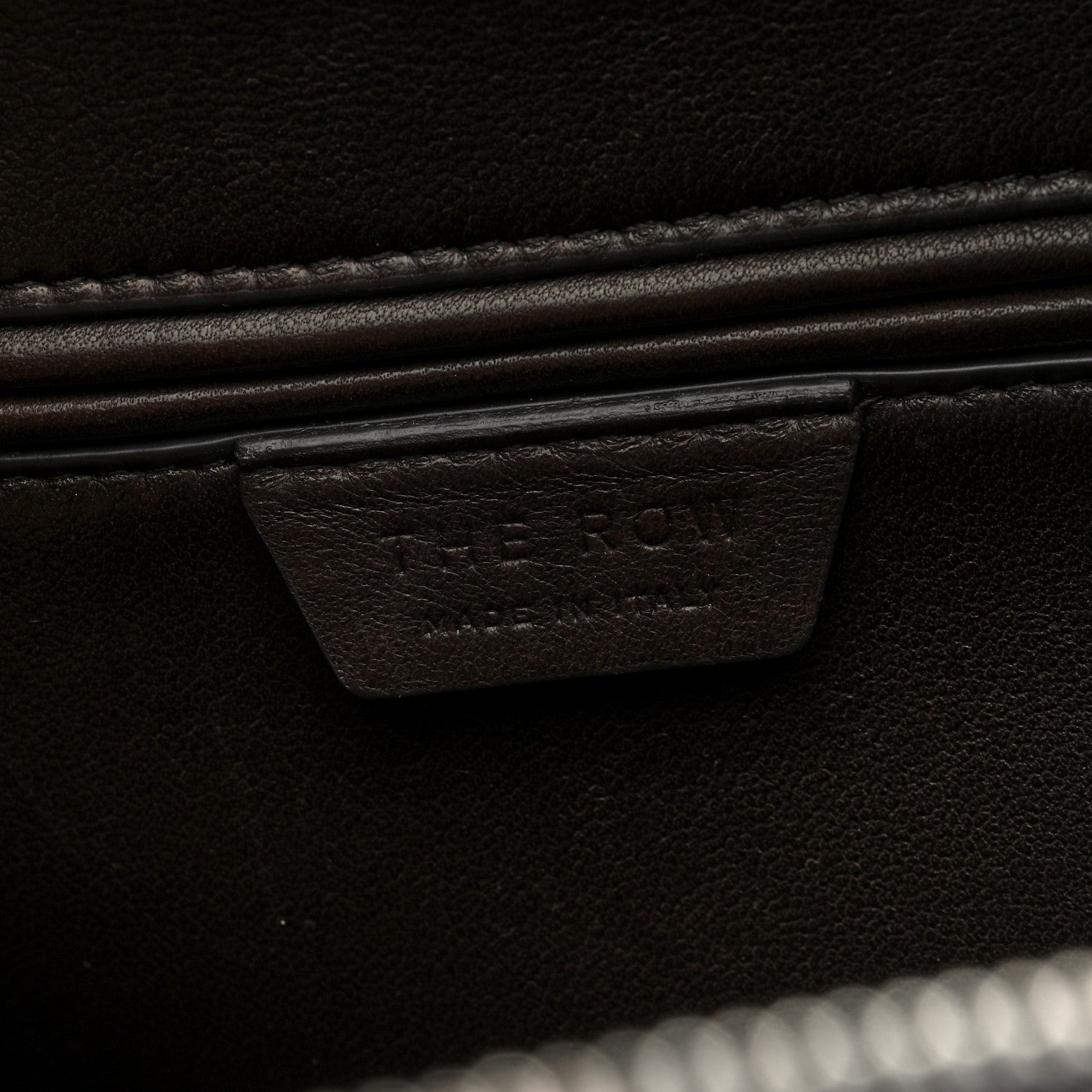 The Row Matte Grained Calfskin India 15.75 Wood Brown 6 of 9