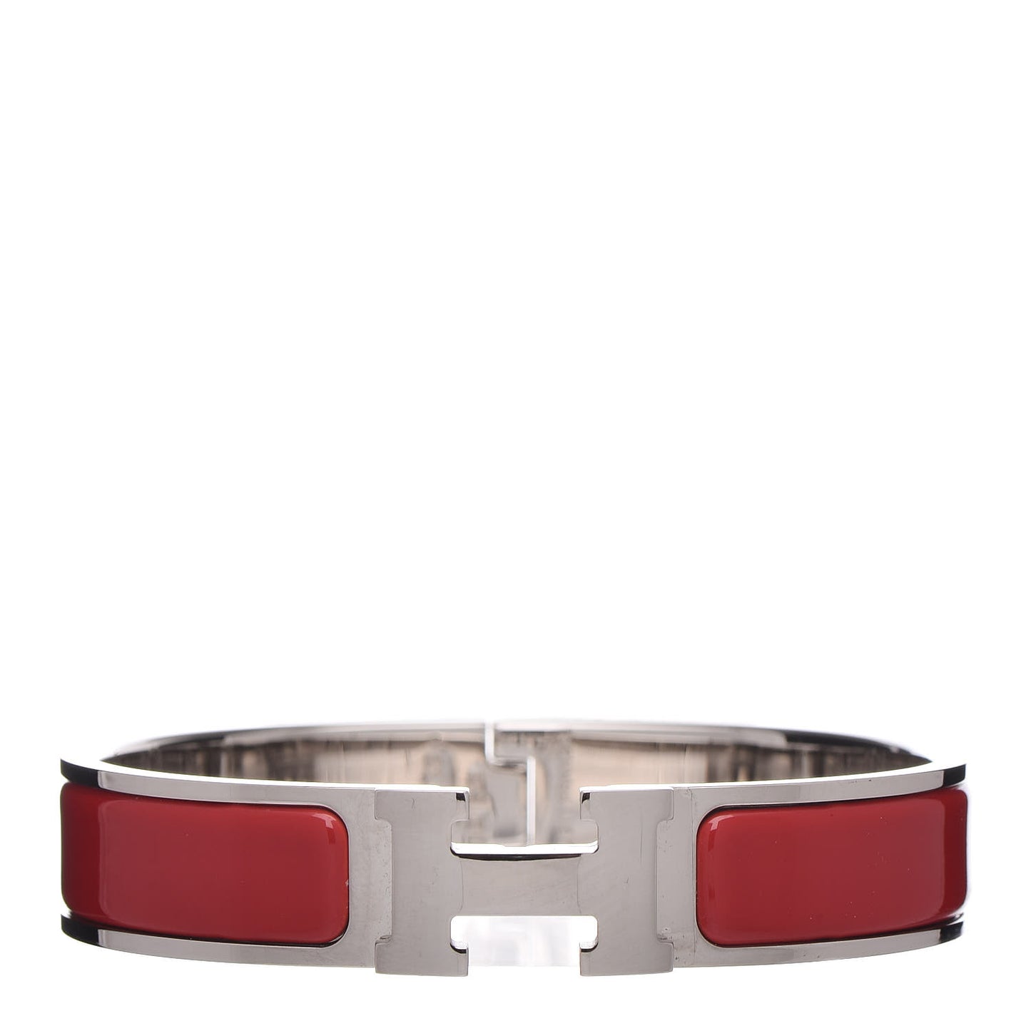 Enamel Narrow Clic Clac H Bracelet PM Rouge Amarante