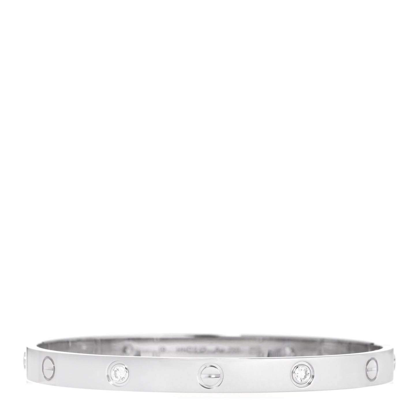 18K White Gold 4 Diamond LOVE Bracelet 19