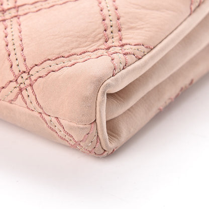 Chanel Calfskin Triple Stitched Medium Flap Pink 10 of 16