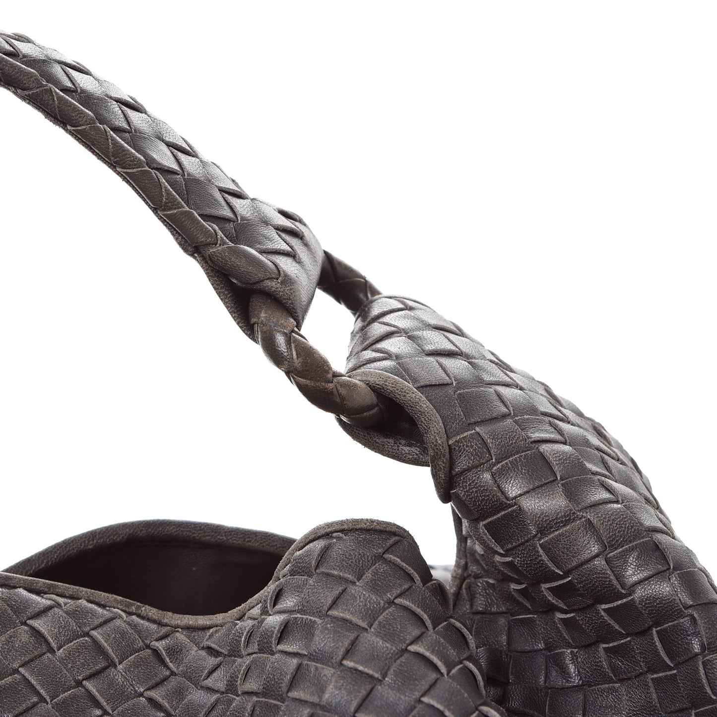Nappa Intrecciato Sloane Hobo Ferro Gray