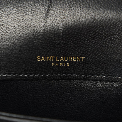 Saint Laurent Lambskin Matelasse Monogram Small Vicky Chain Bag Black 8 of 11