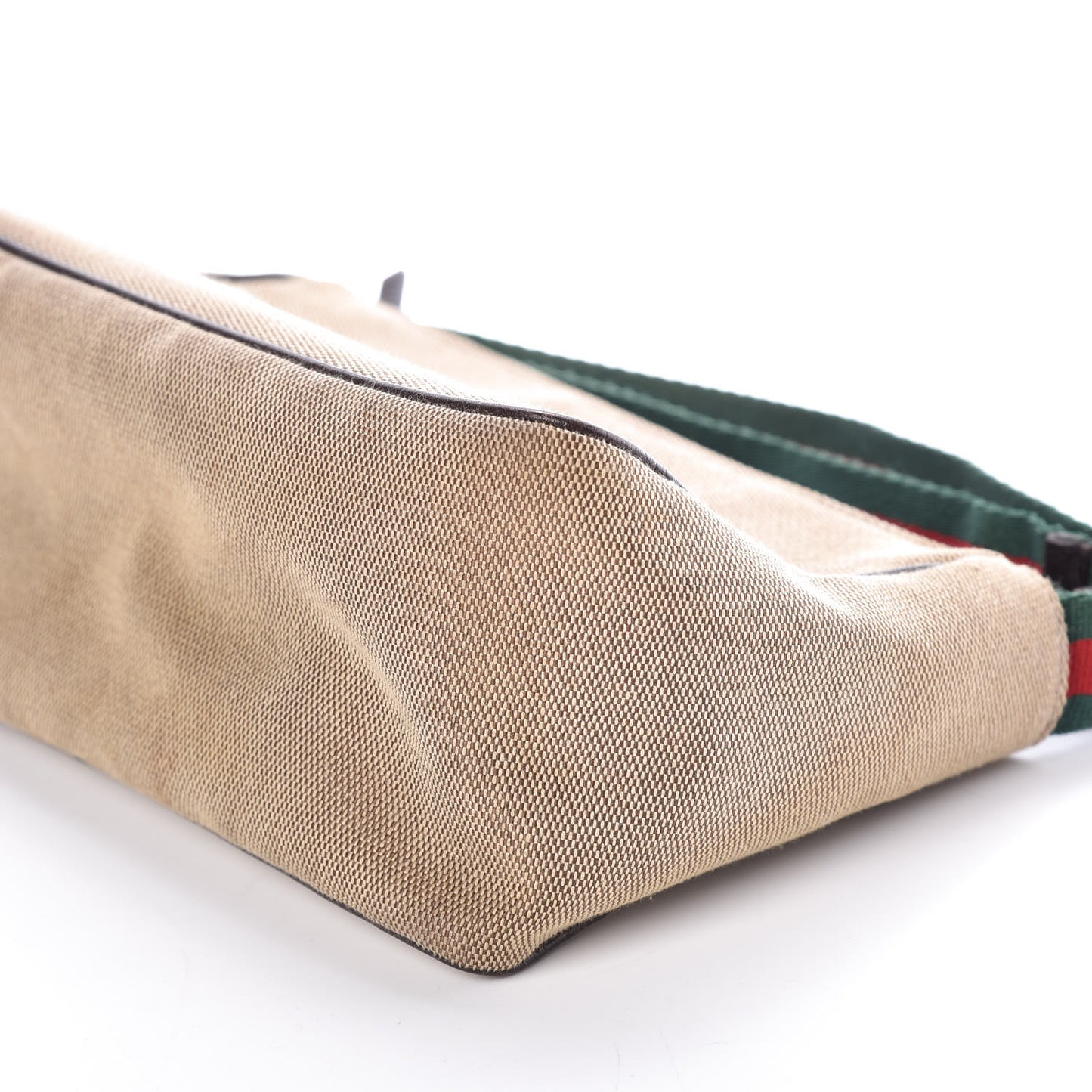 Canvas Web Shoulder Bag Dark Brown