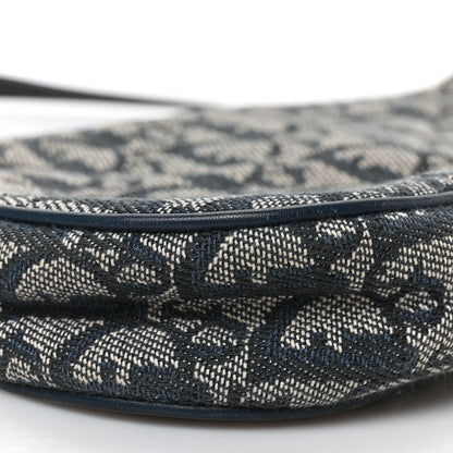 Christian Dior Monogram Mini Saddle Pochette Navy 7 of 8
