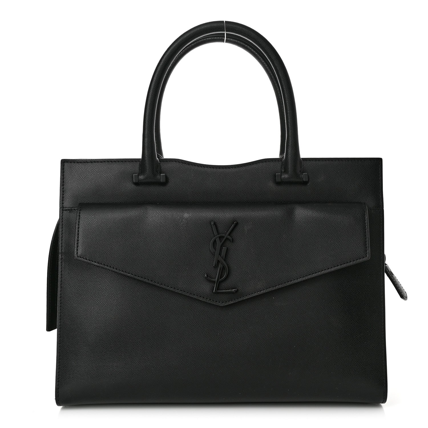 Saint Laurent Grain De Poudre Medium Uptown Tote Black 1 of 15