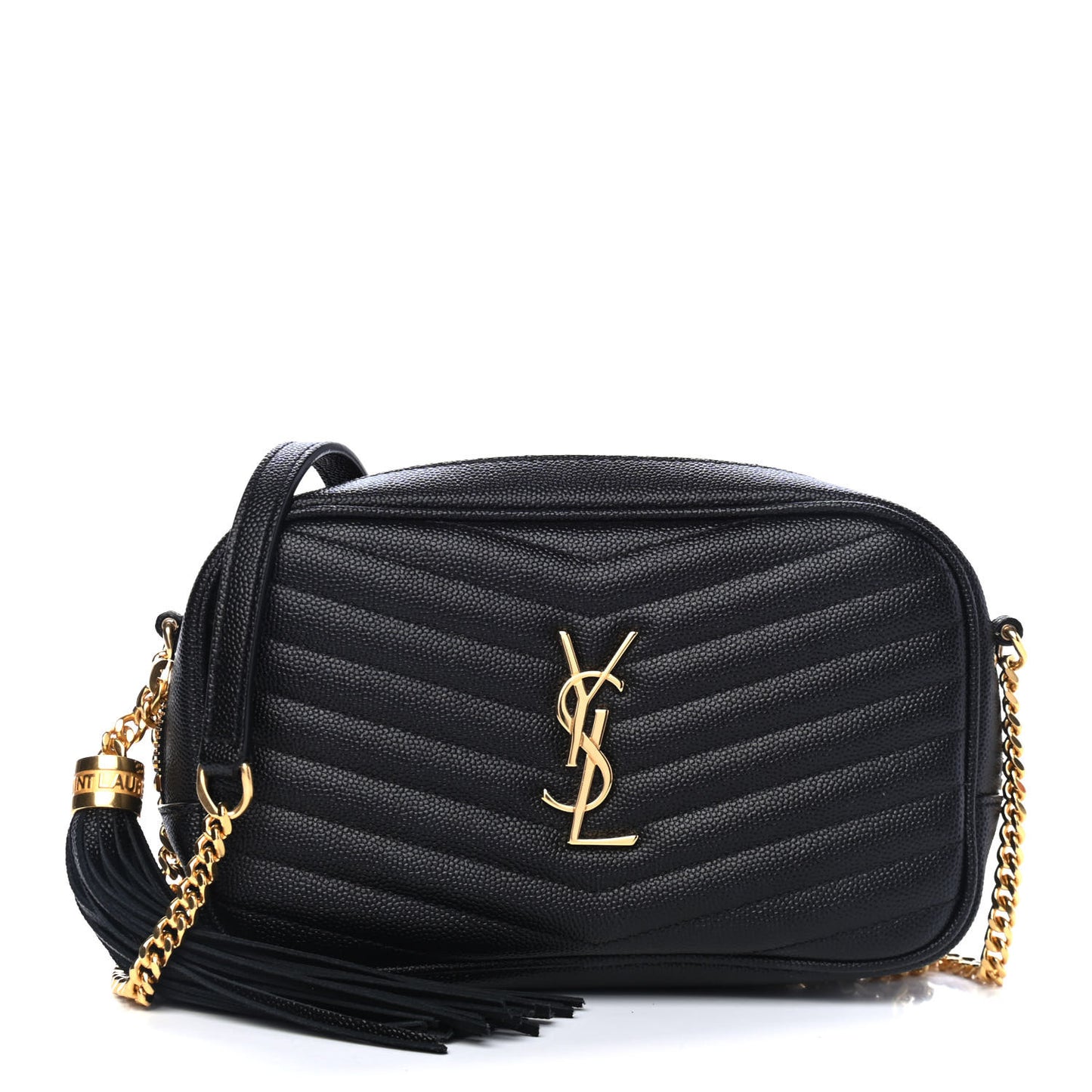 Grain De Poudre Matelasse Monogram Mini Lou Camera Bag Black