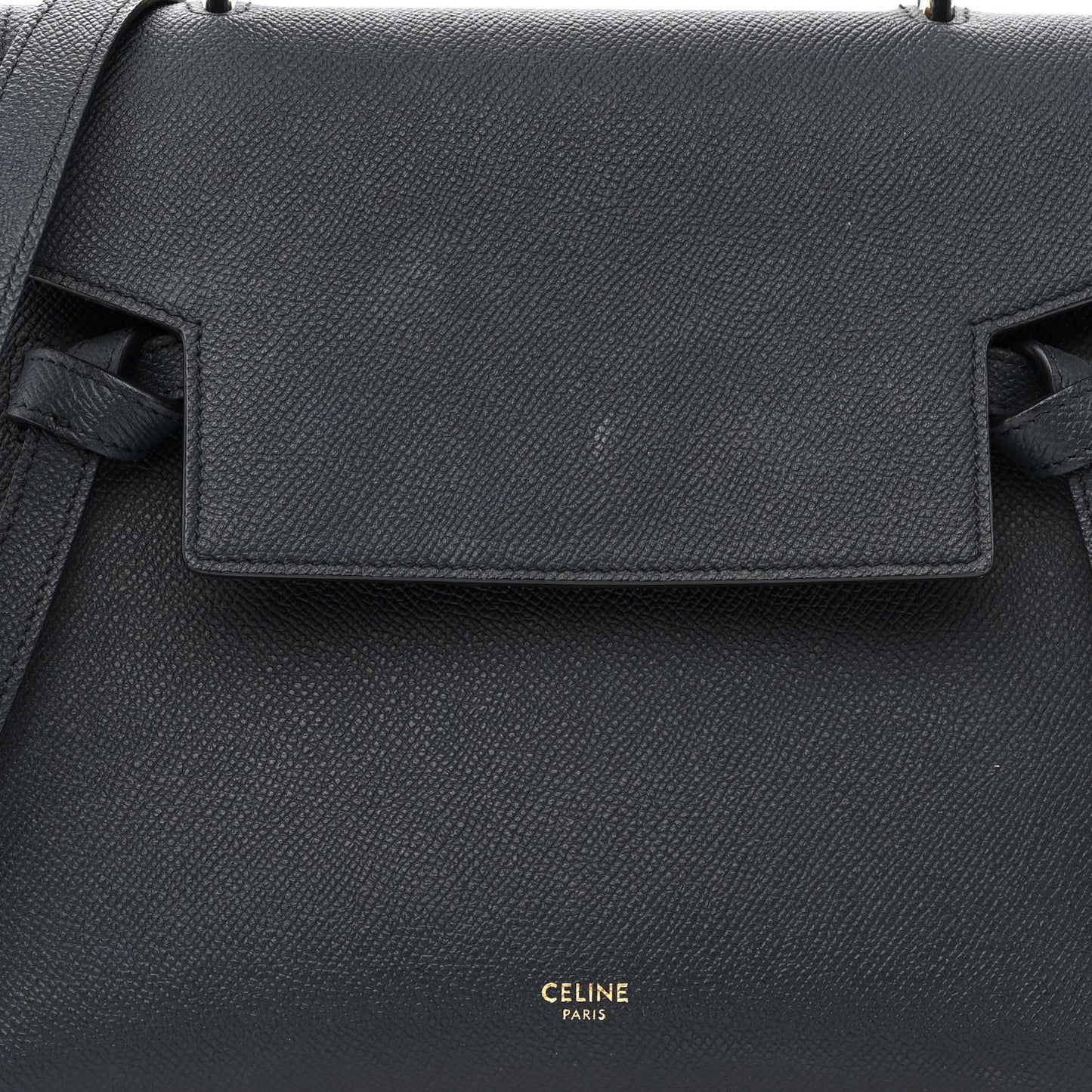 Grained Calfskin Micro Belt Bag Navy Blue