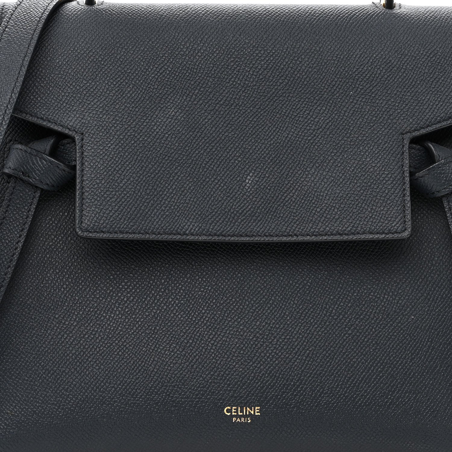 Celine Grained Calfskin Micro Belt Bag Navy Blue 8 of 10