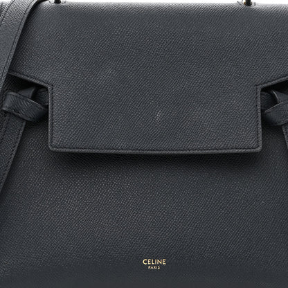 Celine Grained Calfskin Micro Belt Bag Navy Blue 8 of 10