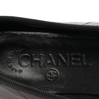 Chanel Lambskin Quilted Cambon Ballerina Flats 36 Black 8 of 9