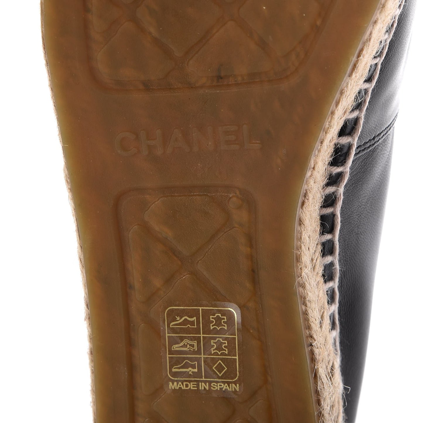 Lambskin CC Espadrilles 40 Black