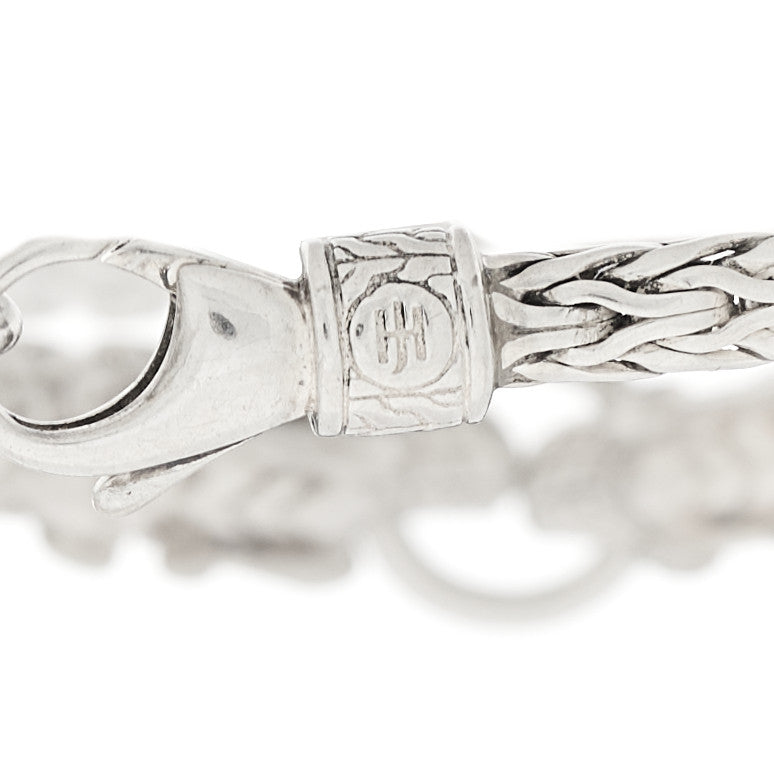 Sterling Silver Blue Sapphire Double Dragon Head Legends Naga Bracelet