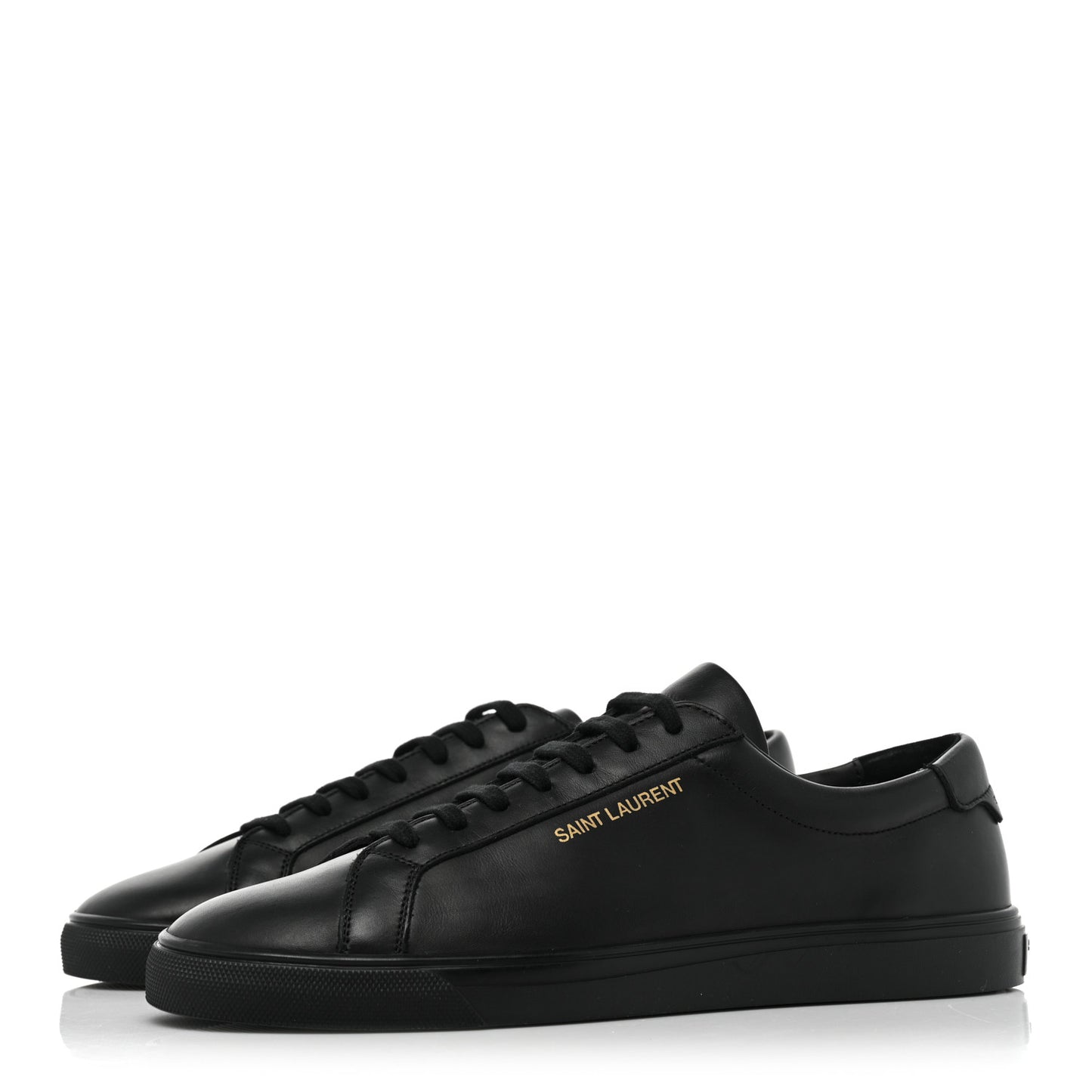 Calfskin Andy Low Top Sneakers 40 Black