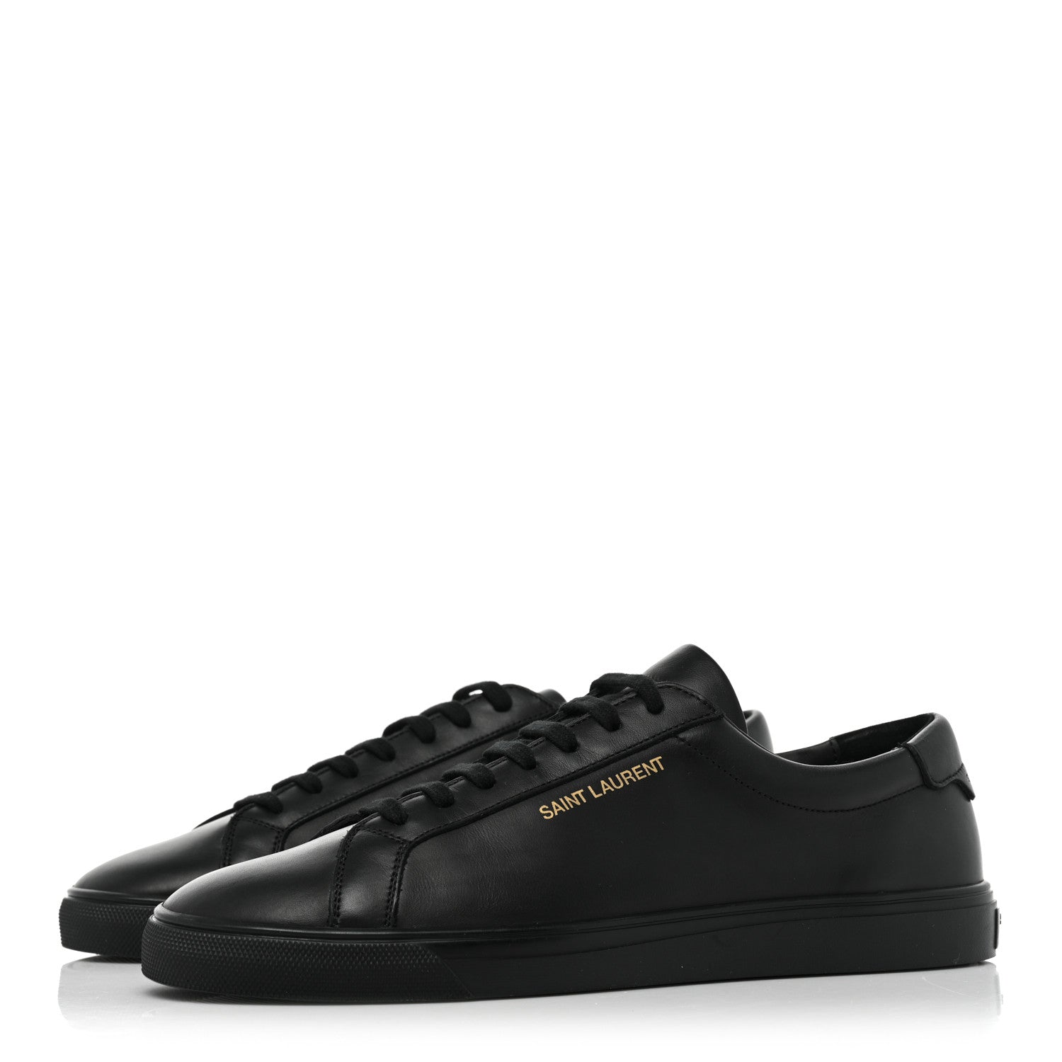 Saint Laurent Calfskin Andy Low Top Sneakers 40 Black 3 of 9