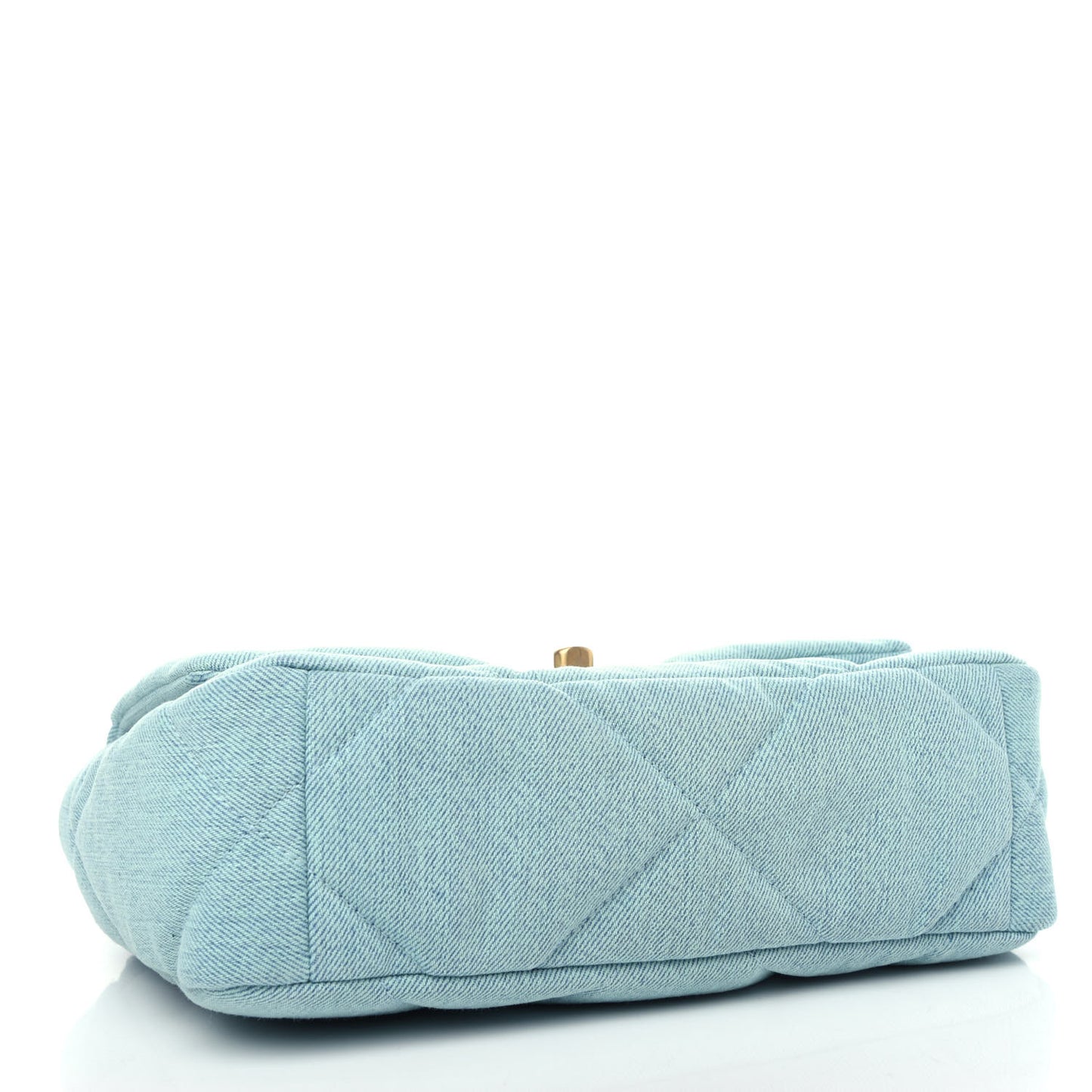 Denim Quilted Medium Chanel 19 Flap Neon Blue