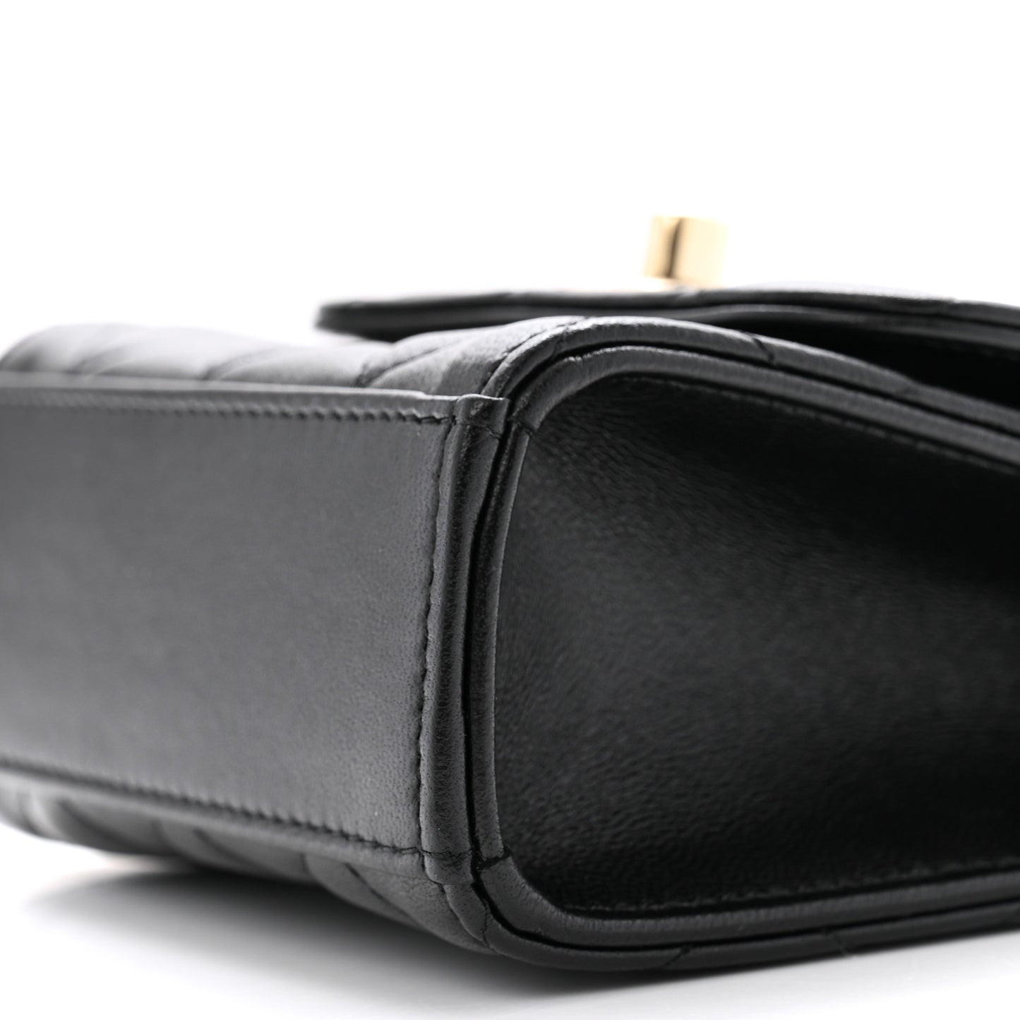 Lambskin Quilted Mini Trendy CC Clutch With Chain Black