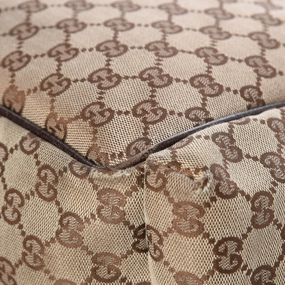Gucci Monogram Natural Pigskin Large Diaper Bag Beige Ebony Cocoa Dark Chocolate 15 of 15