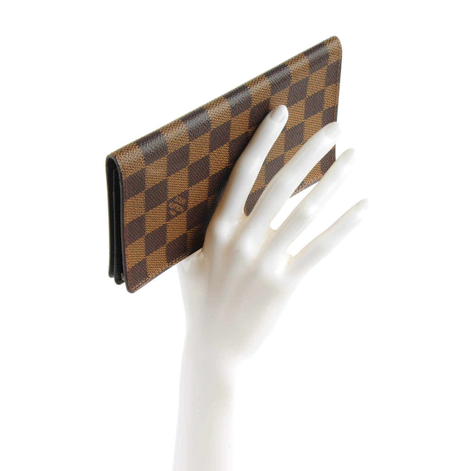 Louis Vuitton Damier Ebene Porte-Cartes Credit Yen Checkbook Wallet 2 of 7