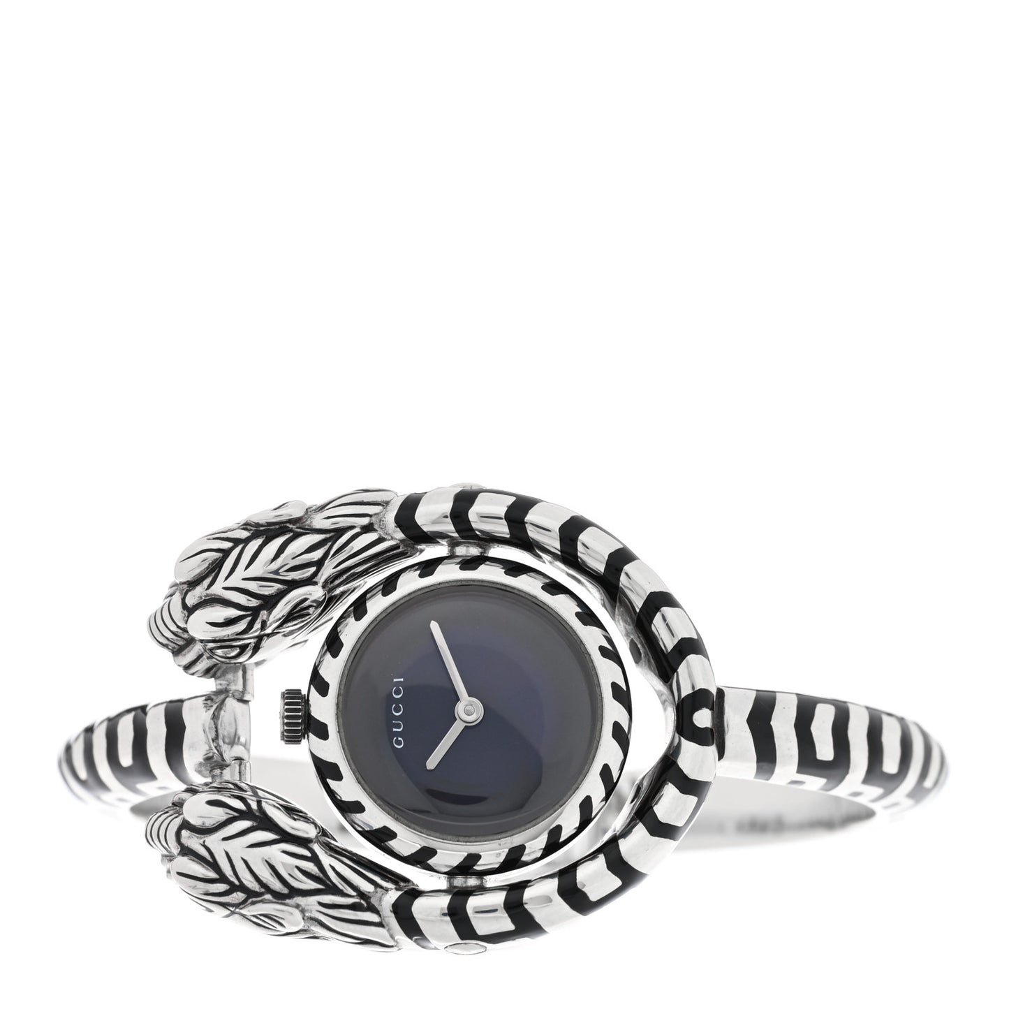 Sterling Silver Black Mother of Pearl 23mm Dionysus Quartz Watch
