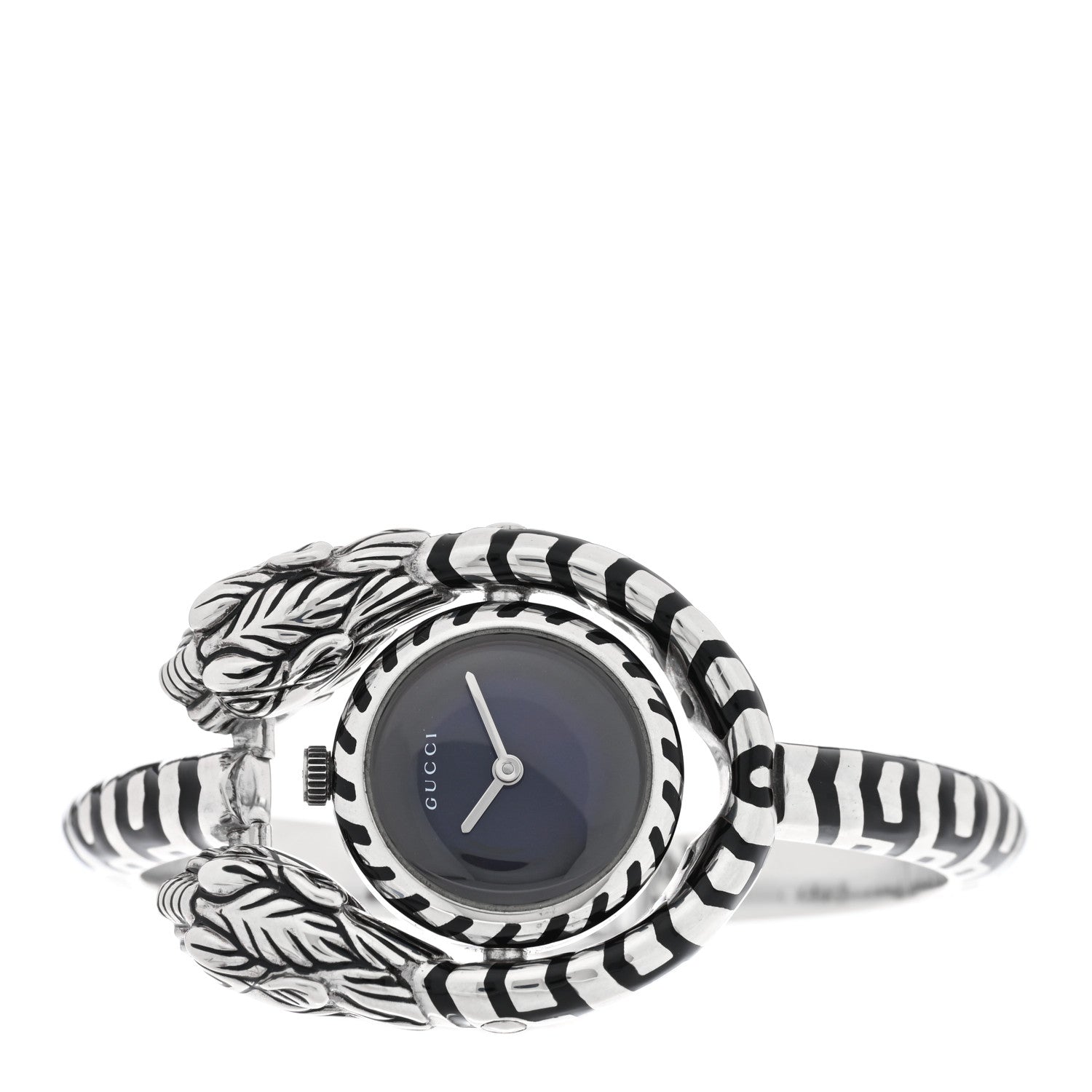 Gucci Sterling Silver Black Mother of Pearl 23mm Dionysus Quartz Watch 2 of 6