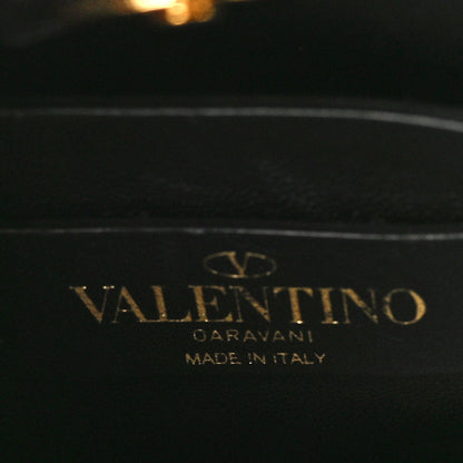 Valentino Garavani Nappa Small Roman Stud The Handle Bag Black 7 of 9