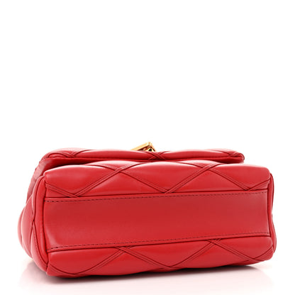 Louis Vuitton Lambskin Malletage Top Handle GO-14 MM Rouge 4 of 9