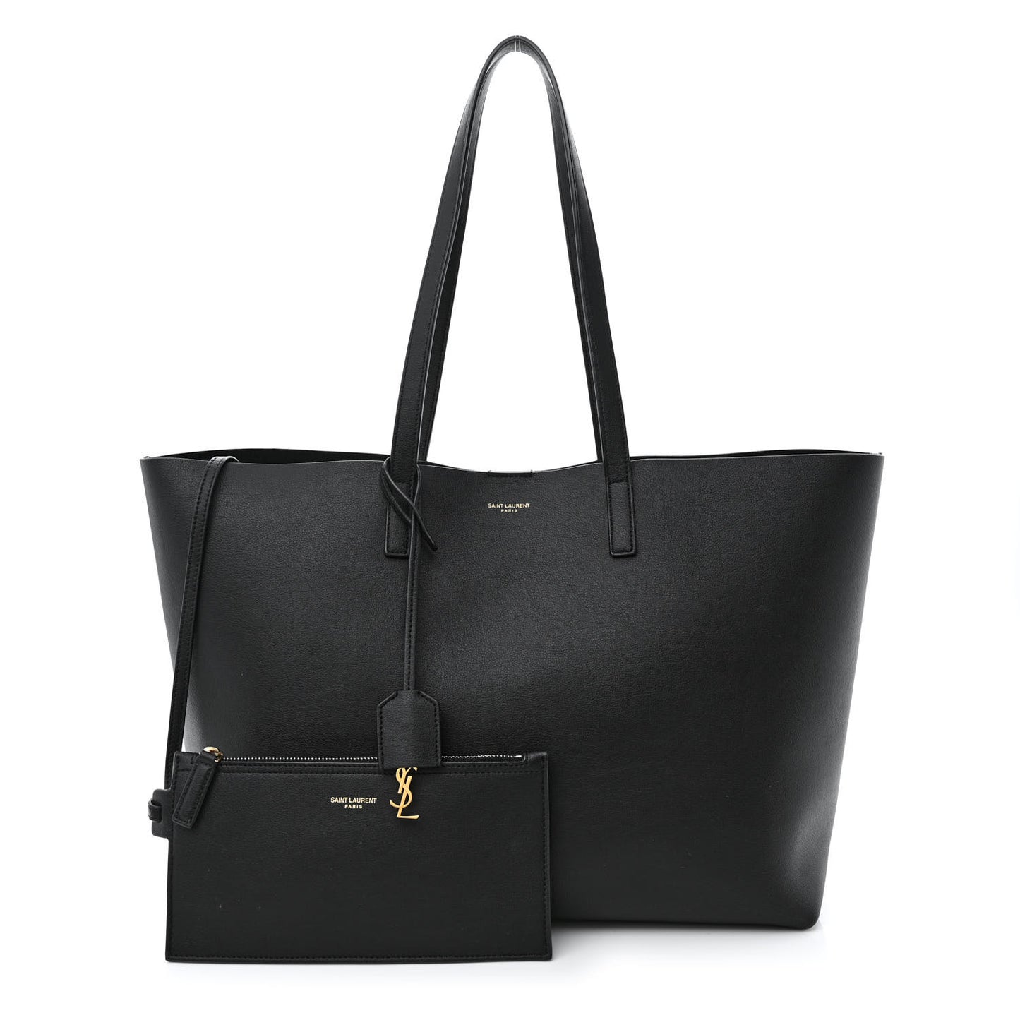 Calfskin Large Shopping Tote Black