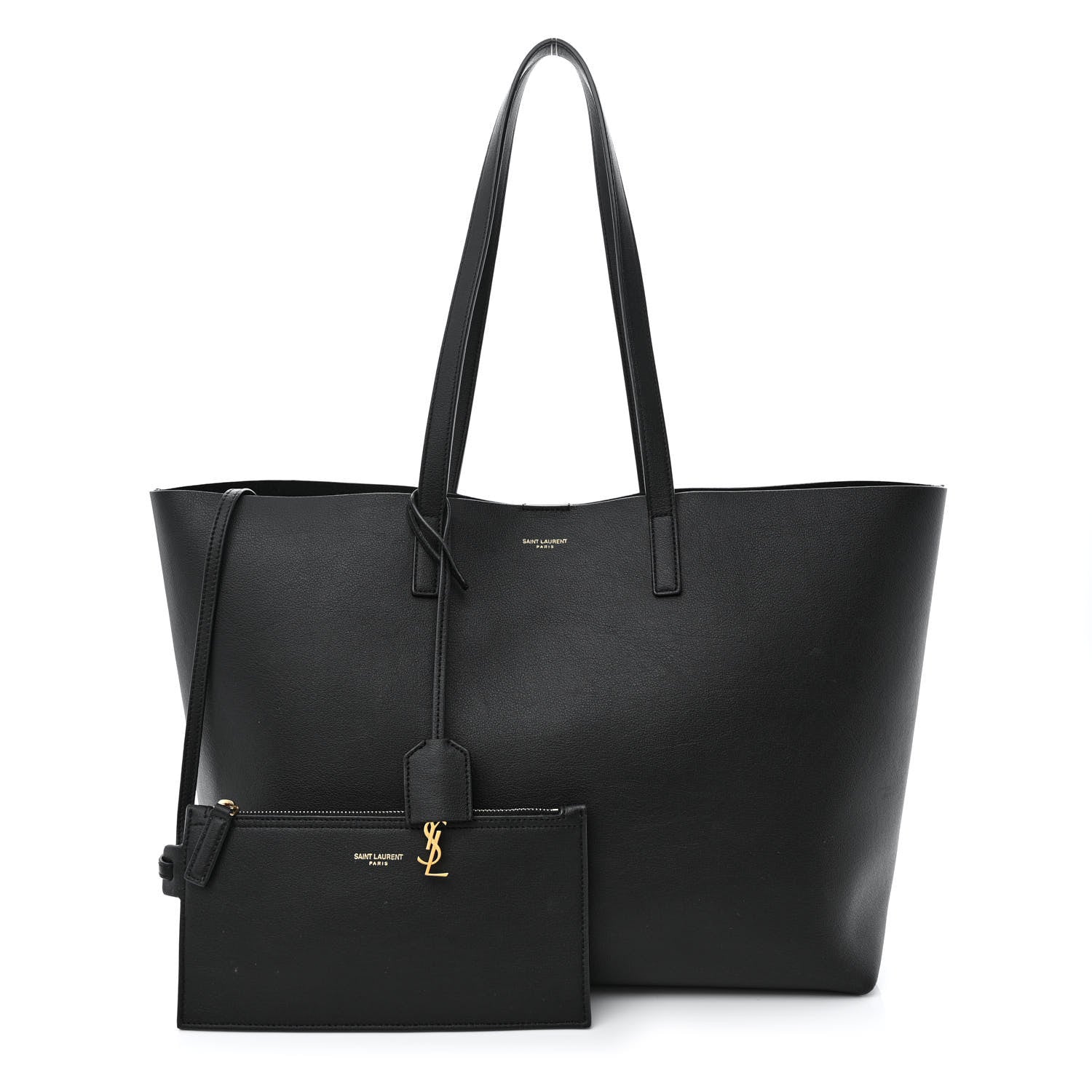 Saint Laurent Calfskin Large Shopping Tote Black 1 of 12