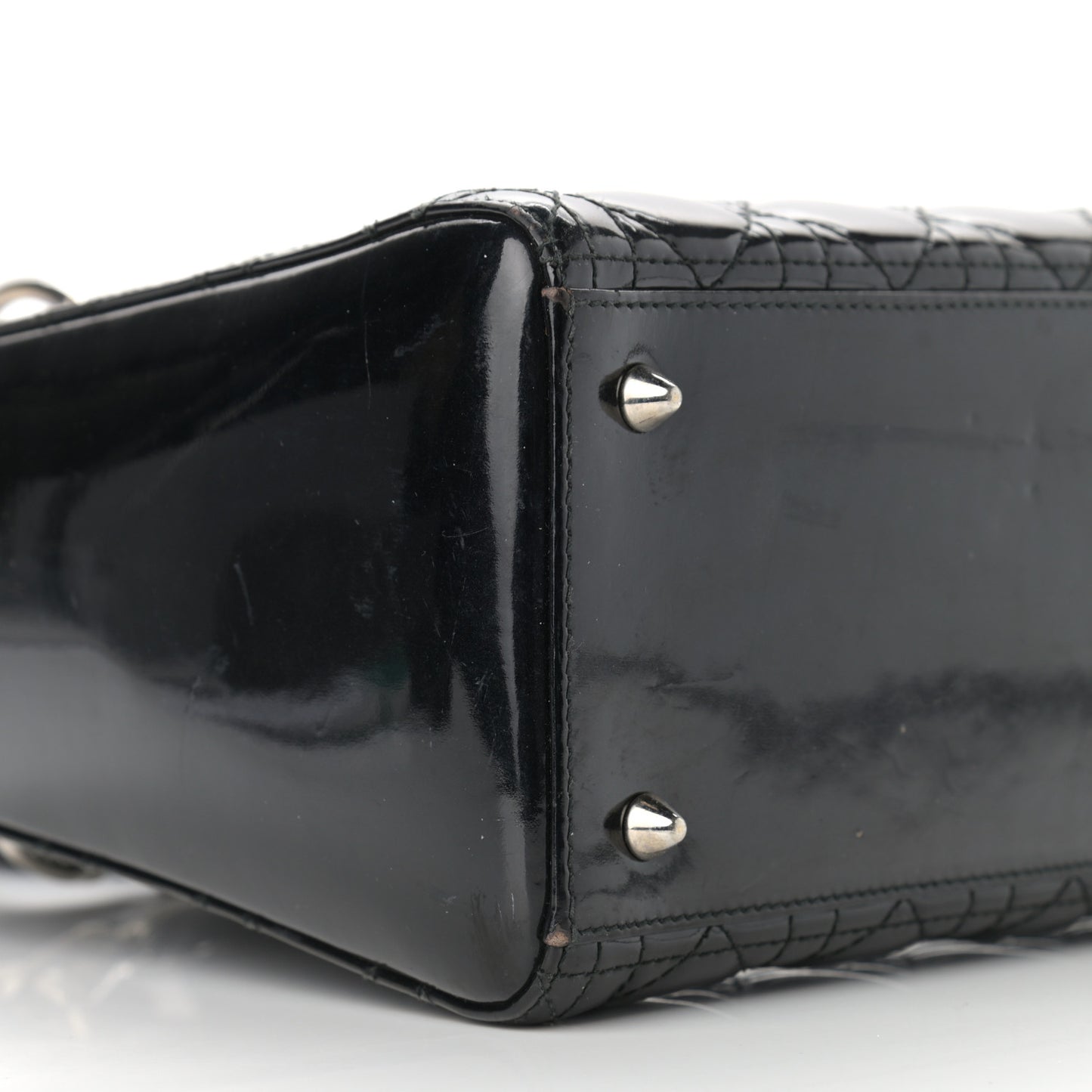 Patent Cannage Medium Lady Dior Black