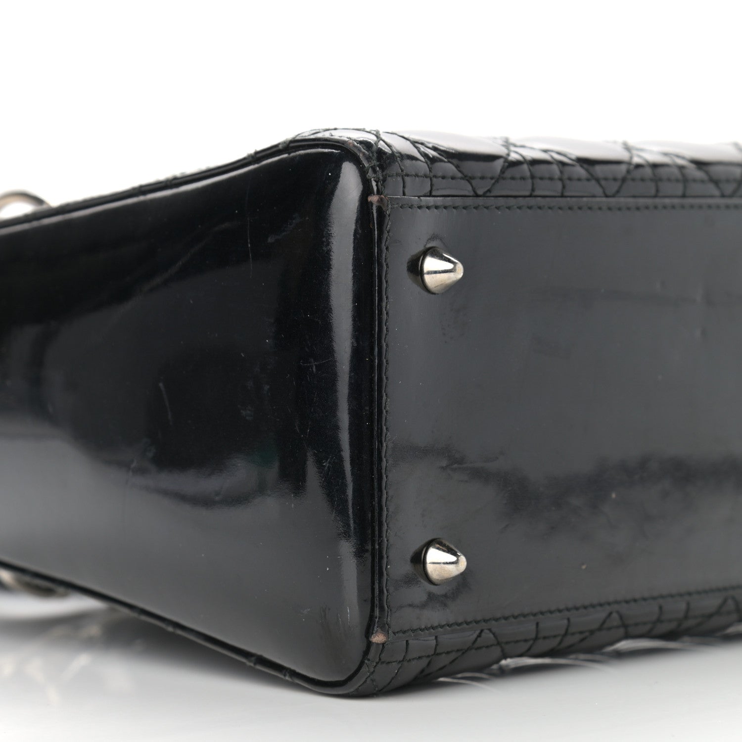 Christian Dior Patent Cannage Medium Lady Dior Black 8 of 11