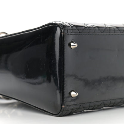 Christian Dior Patent Cannage Medium Lady Dior Black 8 of 11