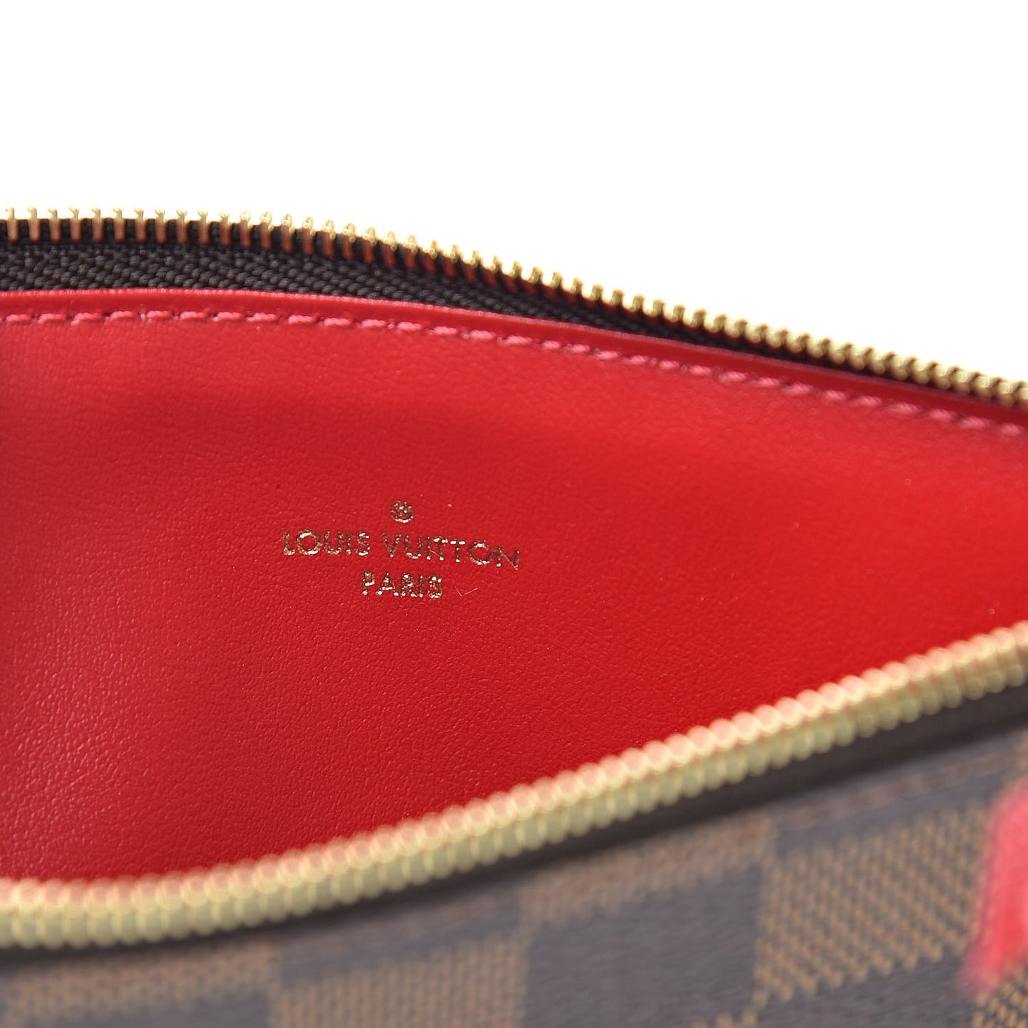 Damier Ebene Felicie Chain Wallet Zippered Insert