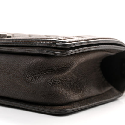 Chanel Iridescent Caviar Quilted Medium Boy Flap Dark Grey 10 of 11