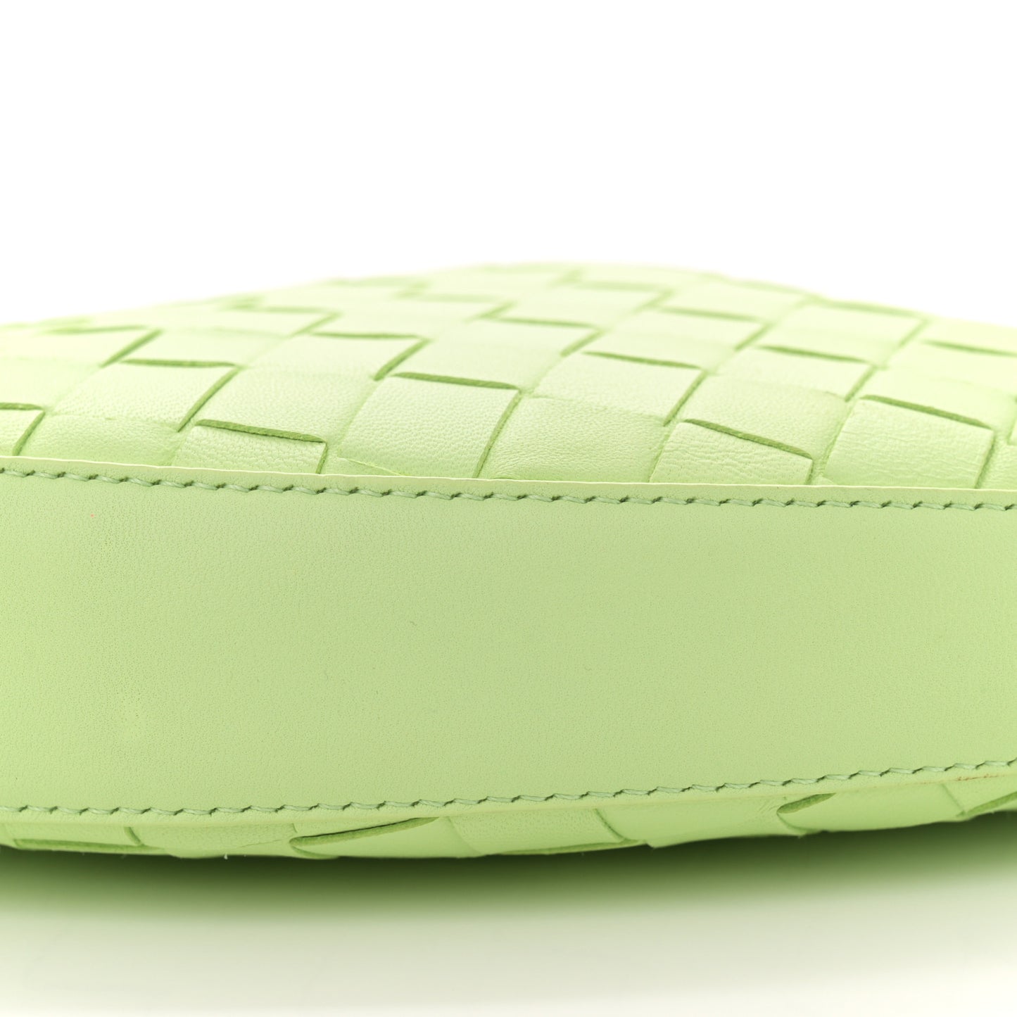 Nappa Intrecciato Small Drop Shoulder Bag Fennel