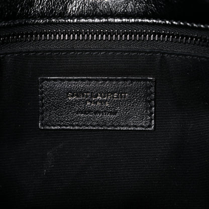 Saint Laurent Crinkled Calfskin Matelasse Monogram Medium Niki Chain Satchel Black 6 of 13