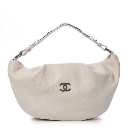 Chanel Caviar Large Outdoor Ligne Hobo White 1 of 17