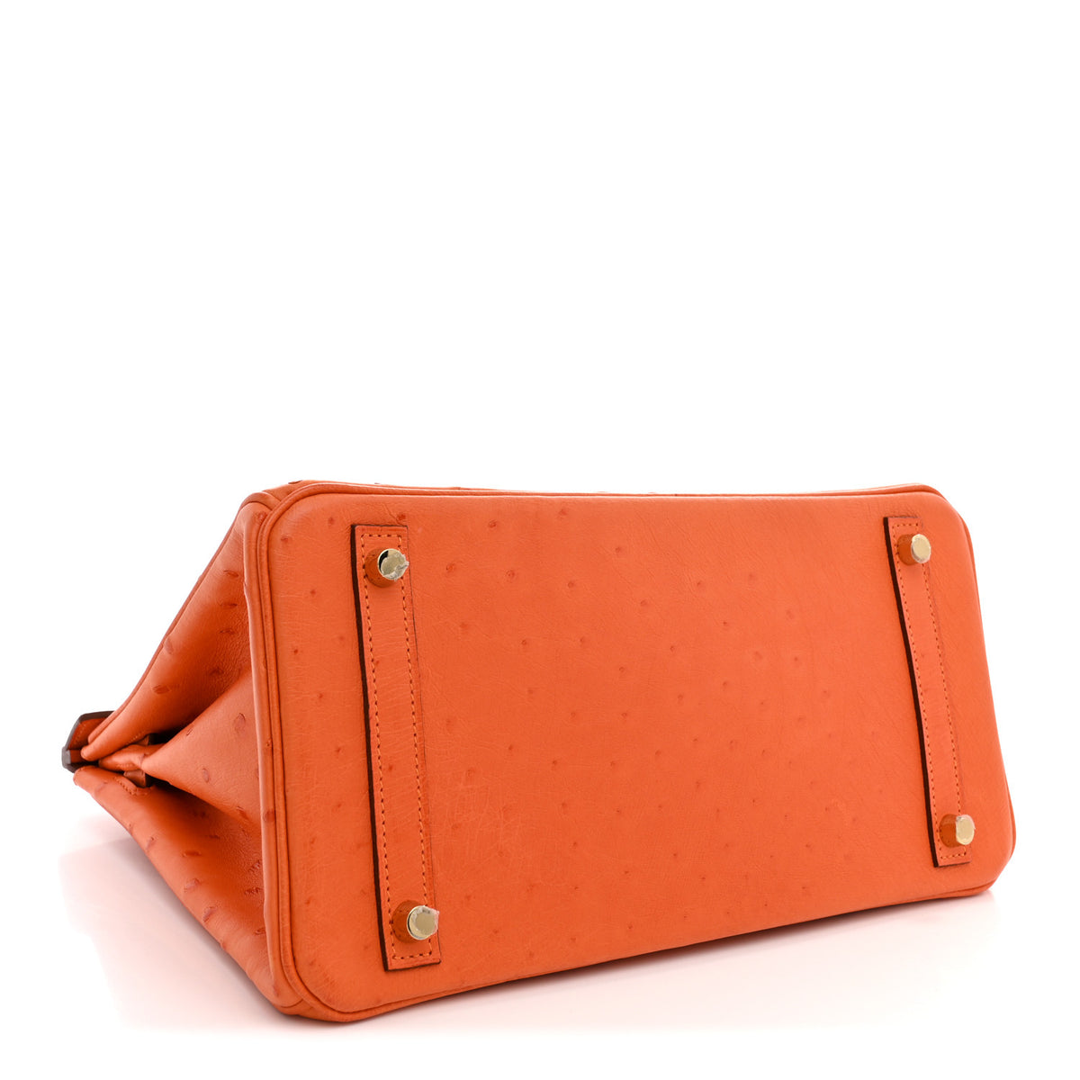 Hermes Ostrich Birkin 30 Orange 4 of 11