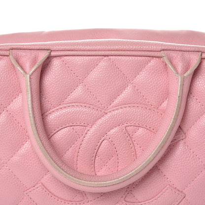 Chanel Caviar Quilted Small Bowler Pink 8 of 15