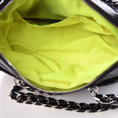 Chanel Patent Quilted Day Glo Flap Black 5 of 10