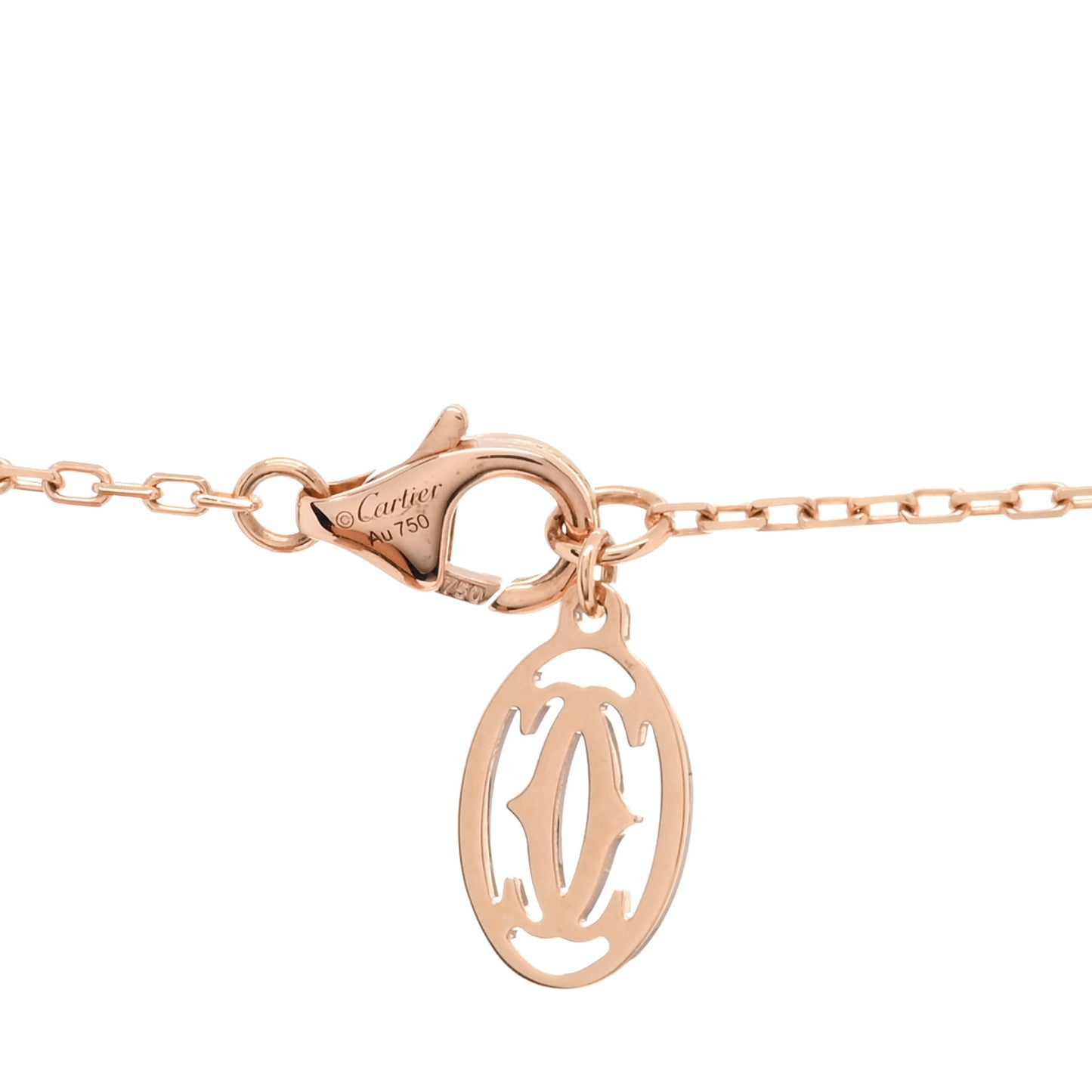 18K Pink Gold Diamond SM D'Amour Pendant Necklace