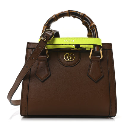 Gucci Wonka Grain Calfskin Mini Diana Tote Bag Cuir Yellow Fluo 1 of 10