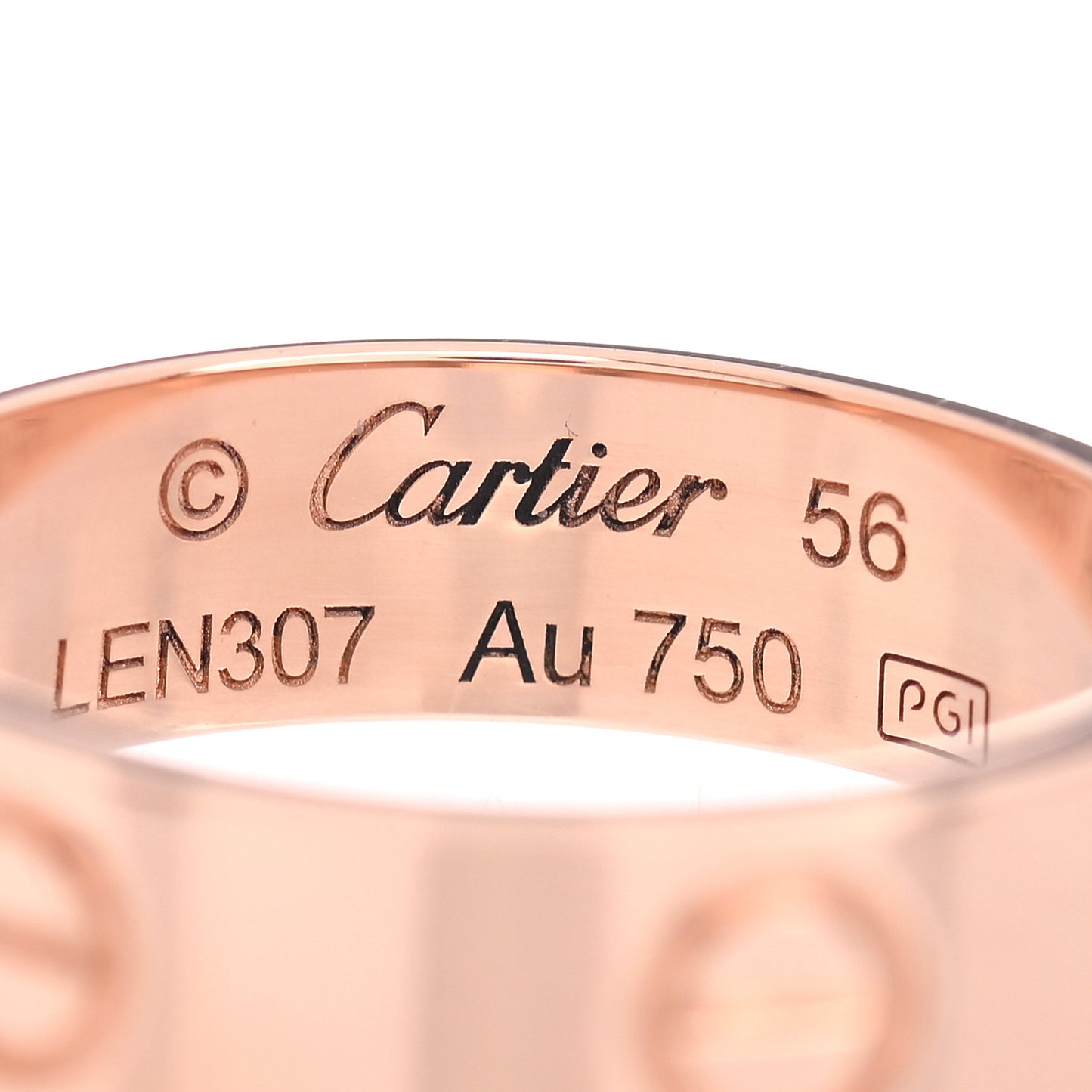 18K Pink Gold 5.5mm LOVE Ring 56 7.5