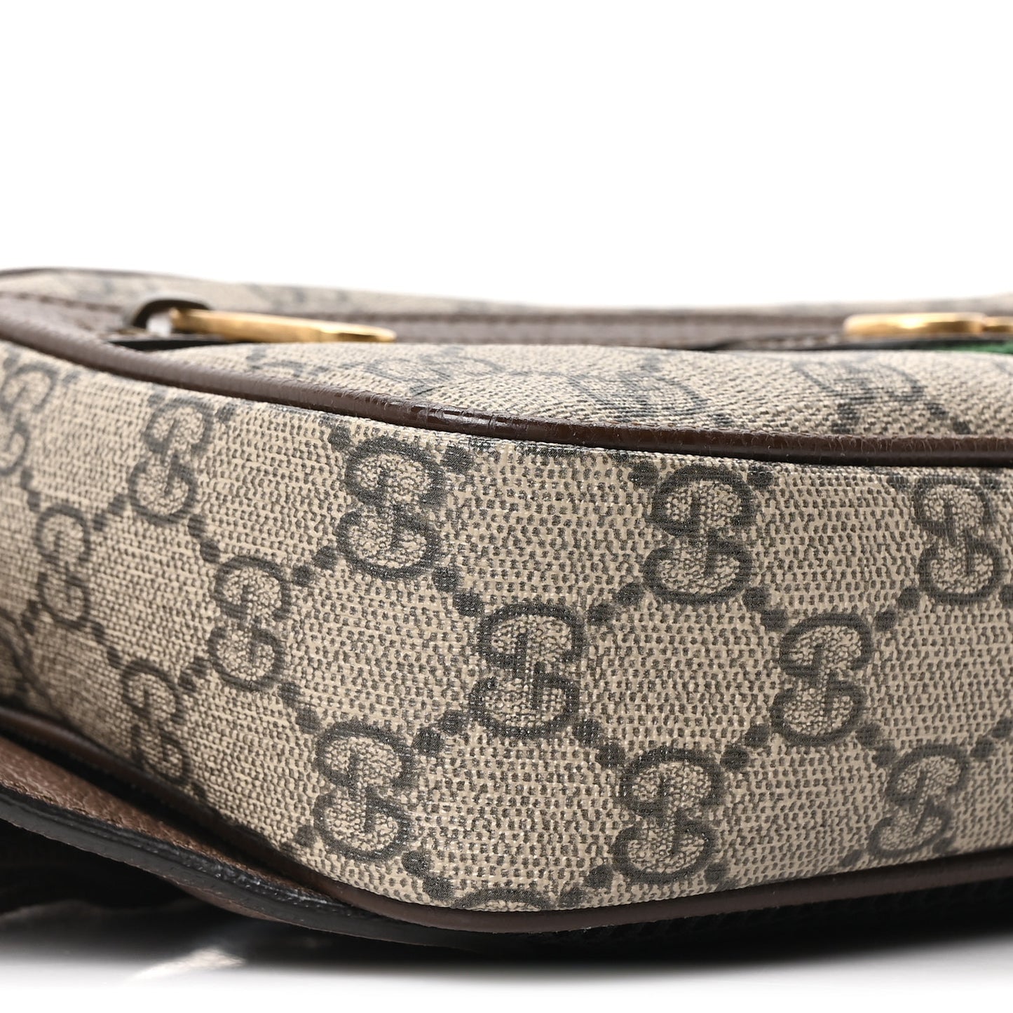Soft GG Supreme Monogram Medium Ophidia Belt Bag Dark Brown