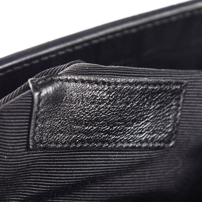 Saint Laurent Calfskin Crocodile Embossed Small Sac de Jour Black 7 of 8