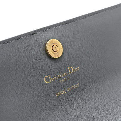 Christian Dior Supple Calfskin Cannage Caro Orchid Long Wallet Cloud Blue 11 of 12