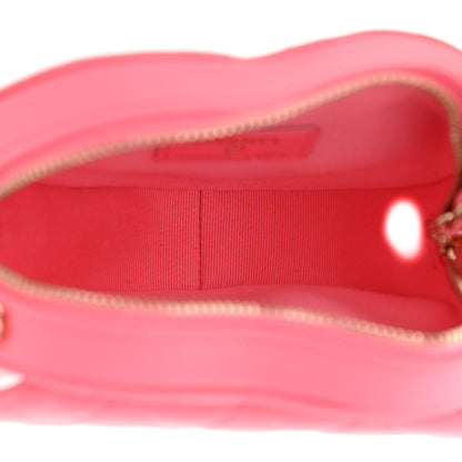 Chanel Lambskin Quilted CC In Love Heart Clutch With Chain Pink 5 of 11