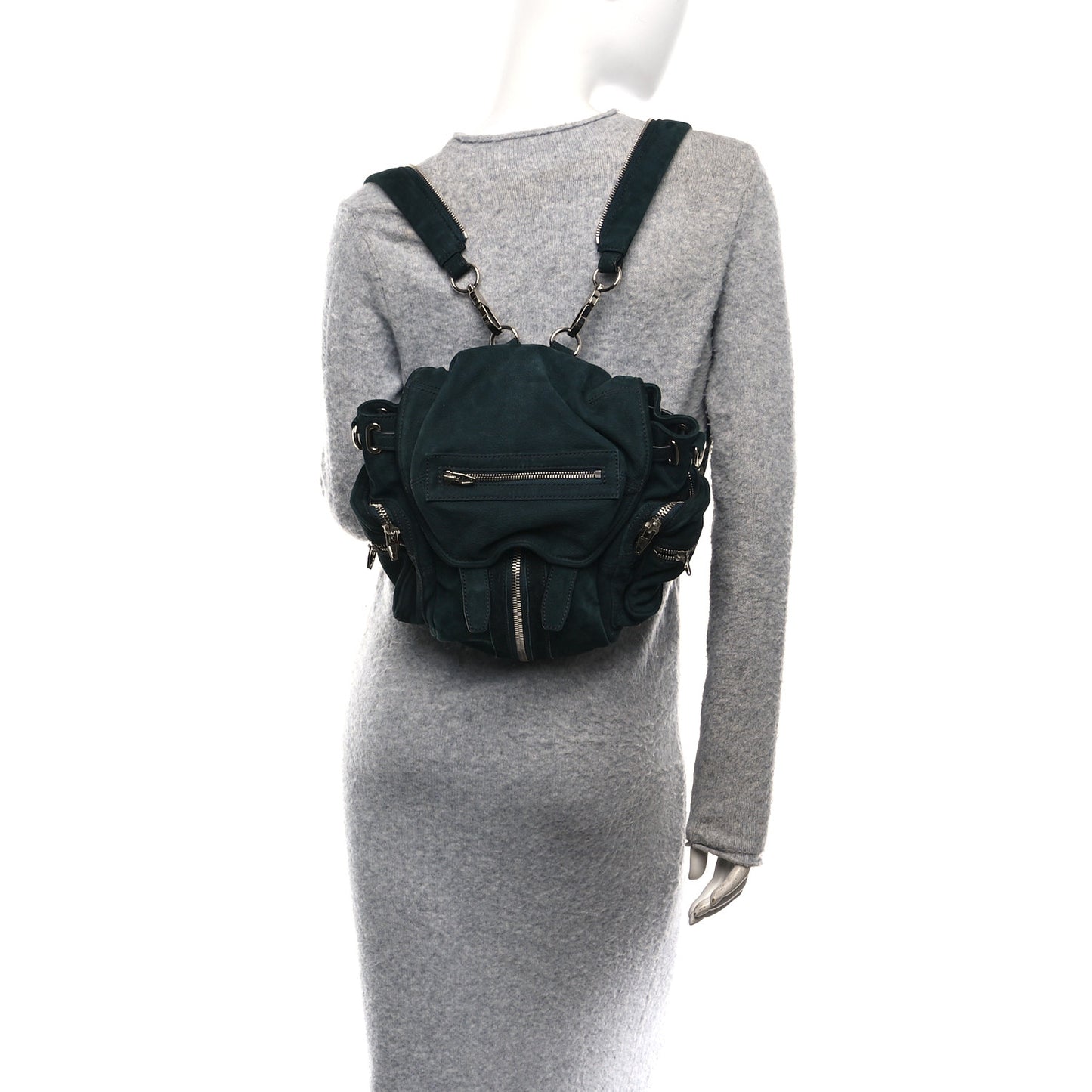 alexander wang mini marti backpack with covered zips Alexander Wang Nubuck Mini Marti Backpack Green Rhodium Hardware 1768196 – FASHIONPHILE