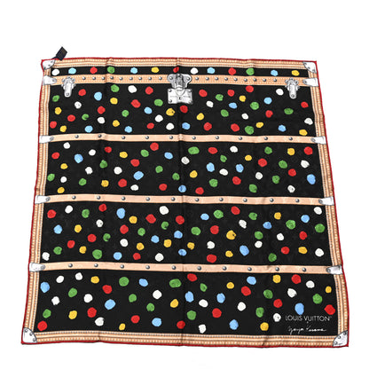 Louis Vuitton LV X YK Silk Monogram Dots Square Scarf 90 Black 1 of 4