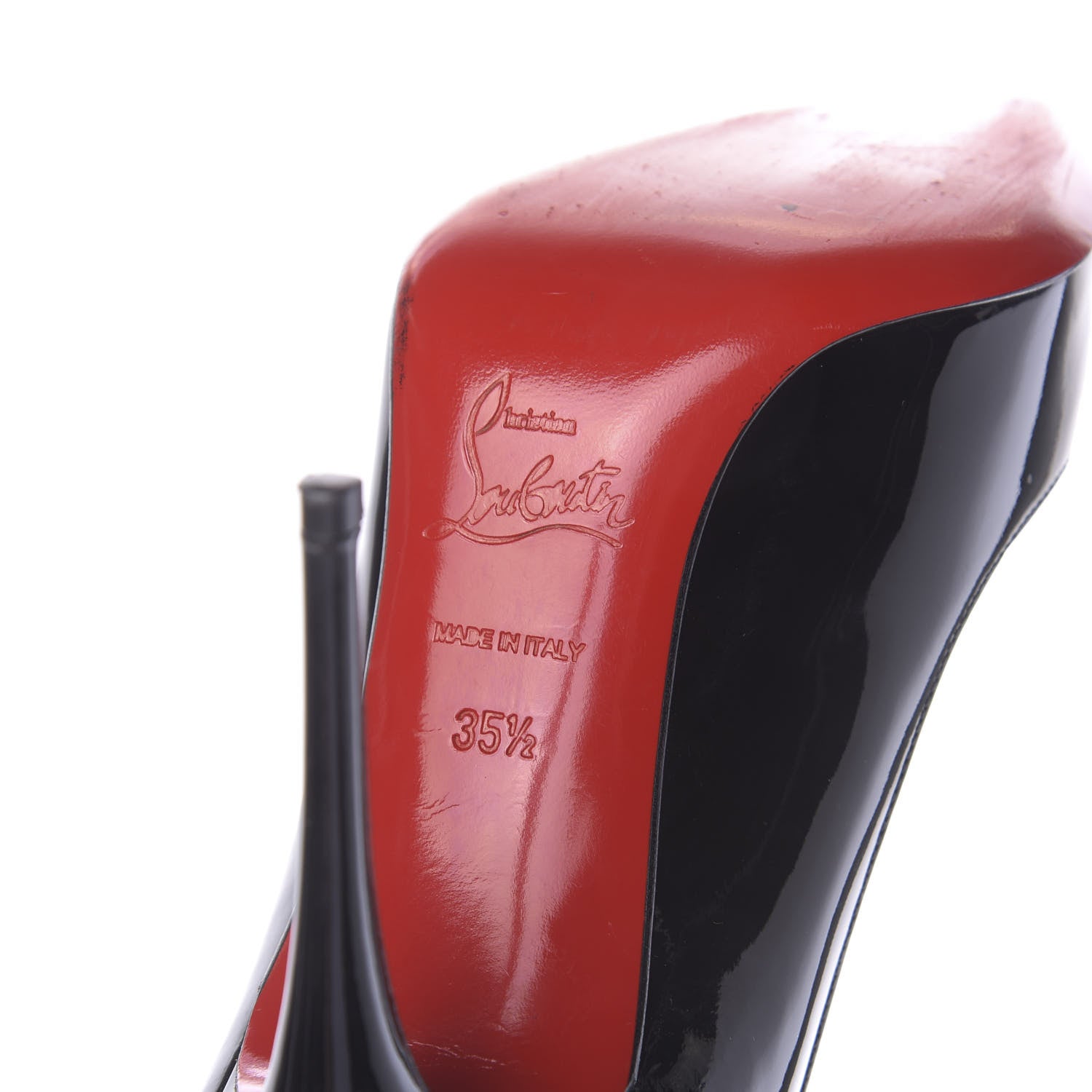 Christian Louboutin Patent Pigalle Follies 100 Pumps 35.5 Black 10 of 12